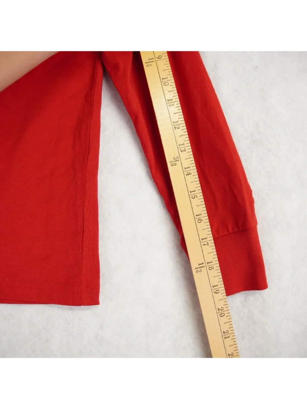 Polo Ralph Lauren Boys Red Long-Sleeve T-Shirt Plaid Logo Size 8 Small Cotton